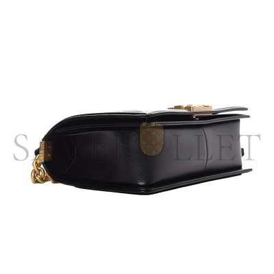 CHANEL MEDIUM QUILTED BOY BLACK A67086 Y83339 94305 (25*14.5*8cm)