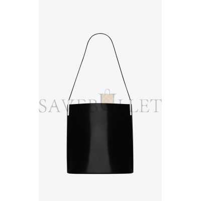 YSL SUZANNE RIGID SHOULDER BAG IN SHINY LEATHER 734320AABST1000 (29*28*10cm)