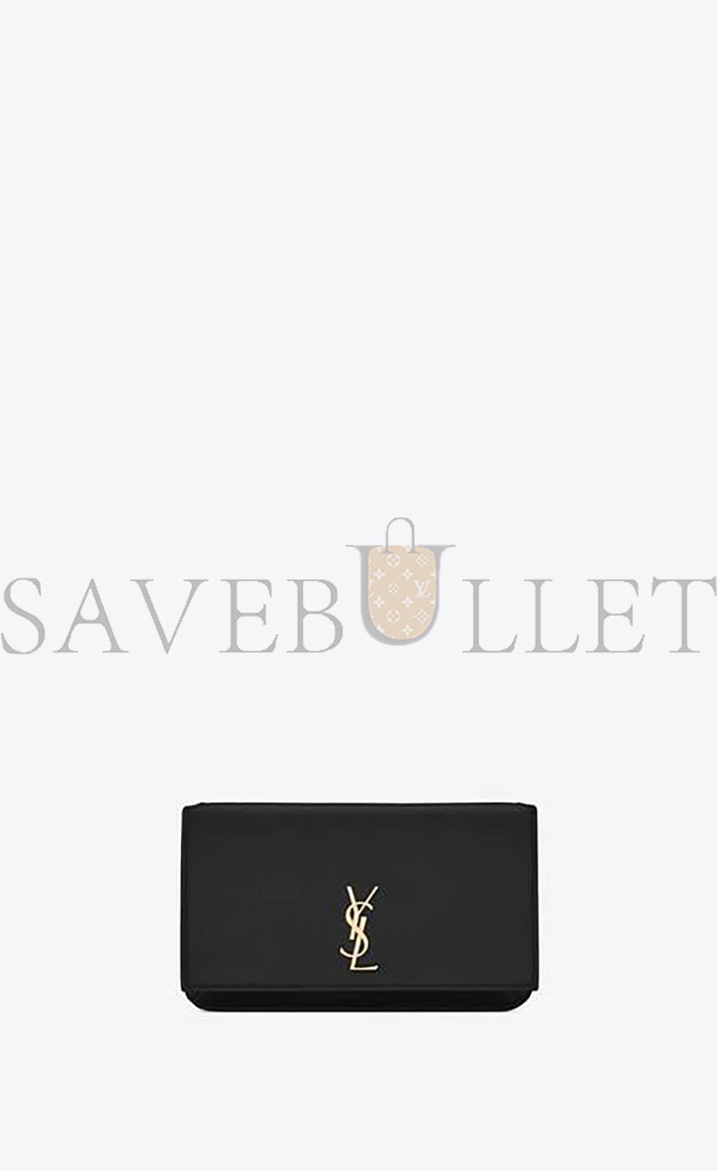 YSL CASSANDRE PHONE HOLDER WITH STRAP IN SMOOTH LEATHER 6350950U40J1000 (18*11*2.5cm)