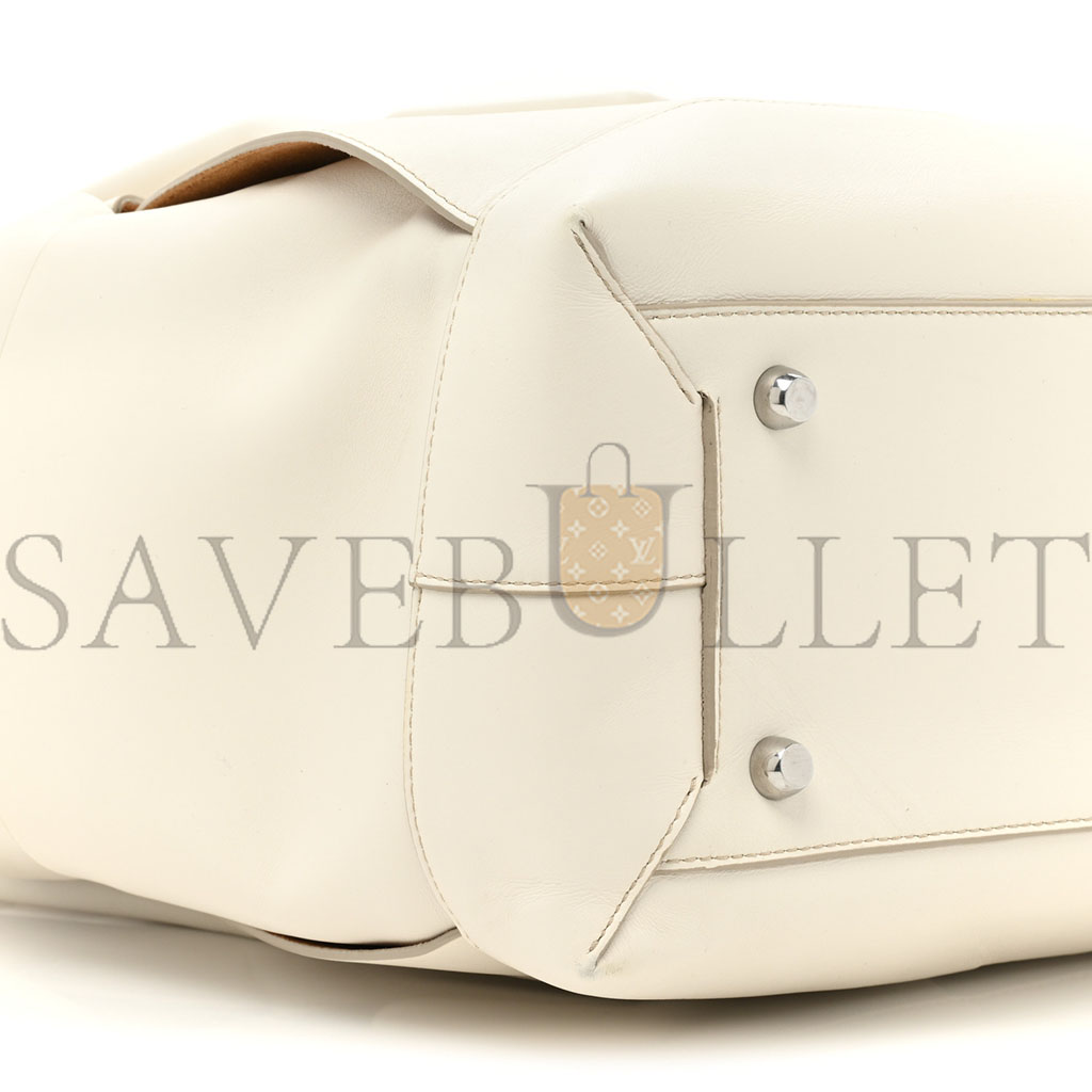 BOTTEGA VENETA FRENCH CALFSKIN MAXI INTRECCIATO LARGE ARCO BIANCO (38*30*14cm)