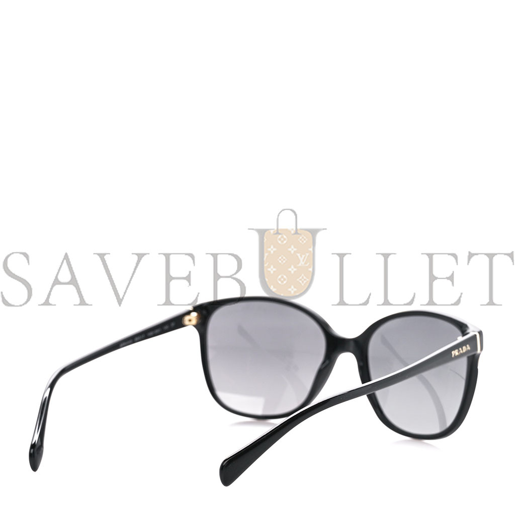PRADA ACETATE SUNGLASSES SPR 01O BLACK PRADA ACETATE SUNGLASSES SPR 01O BLACK