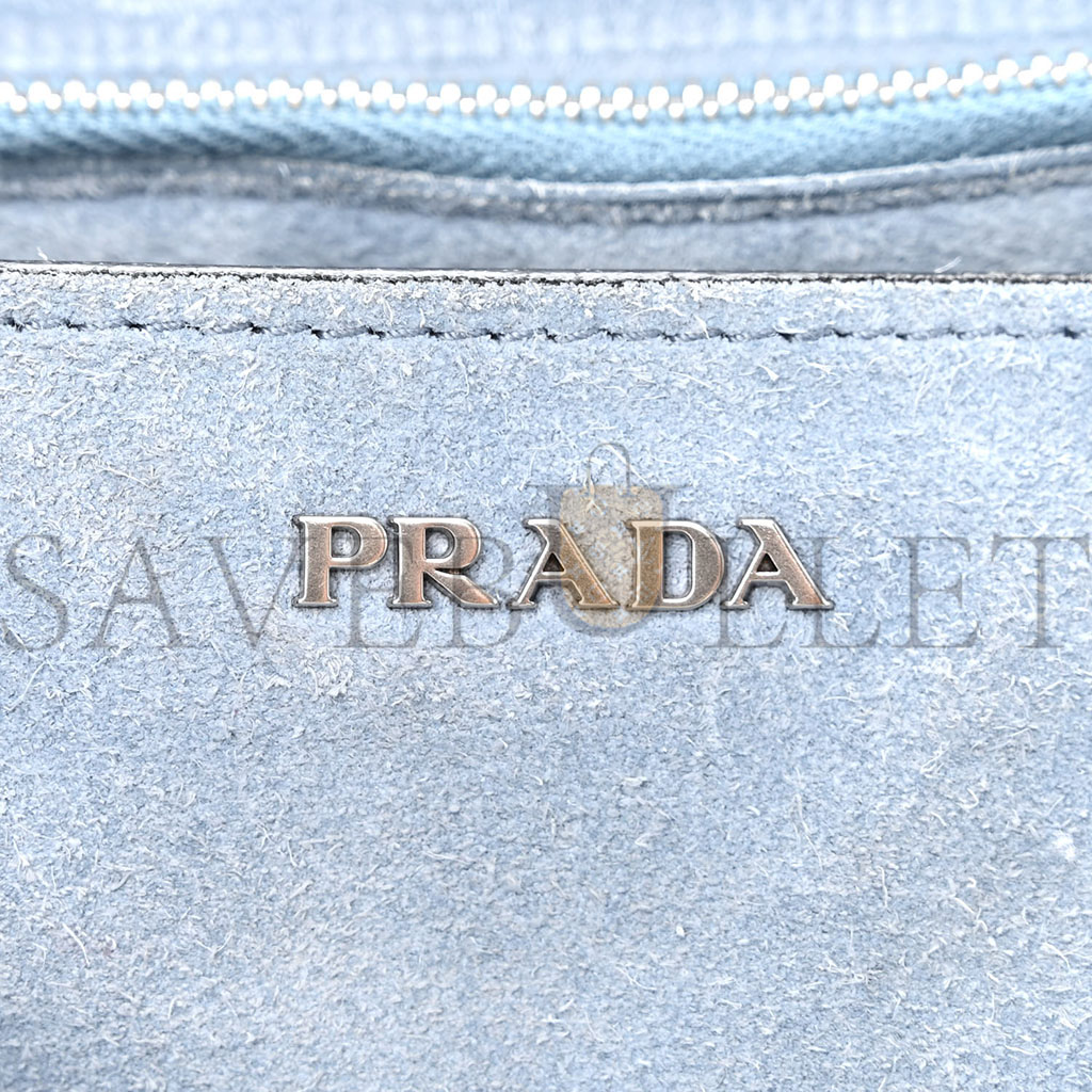 PRADA GLACE CALFSKIN LARGE SOFT CAHIER BAG BLACK (23*17*8cm) PRADA GLACE CALFSKIN LARGE SOFT CAHIER BAG BLACK (23*17*8cm)