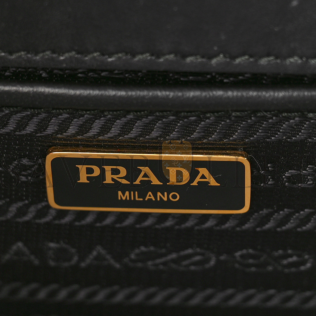 PRADA SAFFIANO SOFT CALFSKIN CHAIN SHOULDER BAG BLACK (20*13*6cm) PRADA SAFFIANO SOFT CALFSKIN CHAIN SHOULDER BAG BLACK (20*13*6cm)