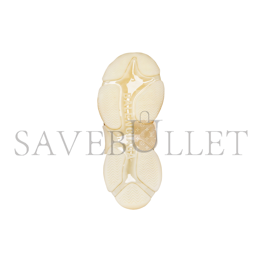 BALENCIAGA WOMEN'S TRIPLE S CLEAR SOLE SNEAKER IN BEIGE 544351W2GA19100