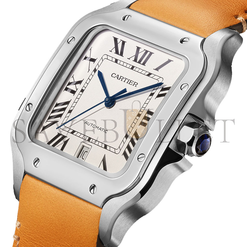 CARTIER SANTOS 39.8MM LEATHER WATCH WSSA0018