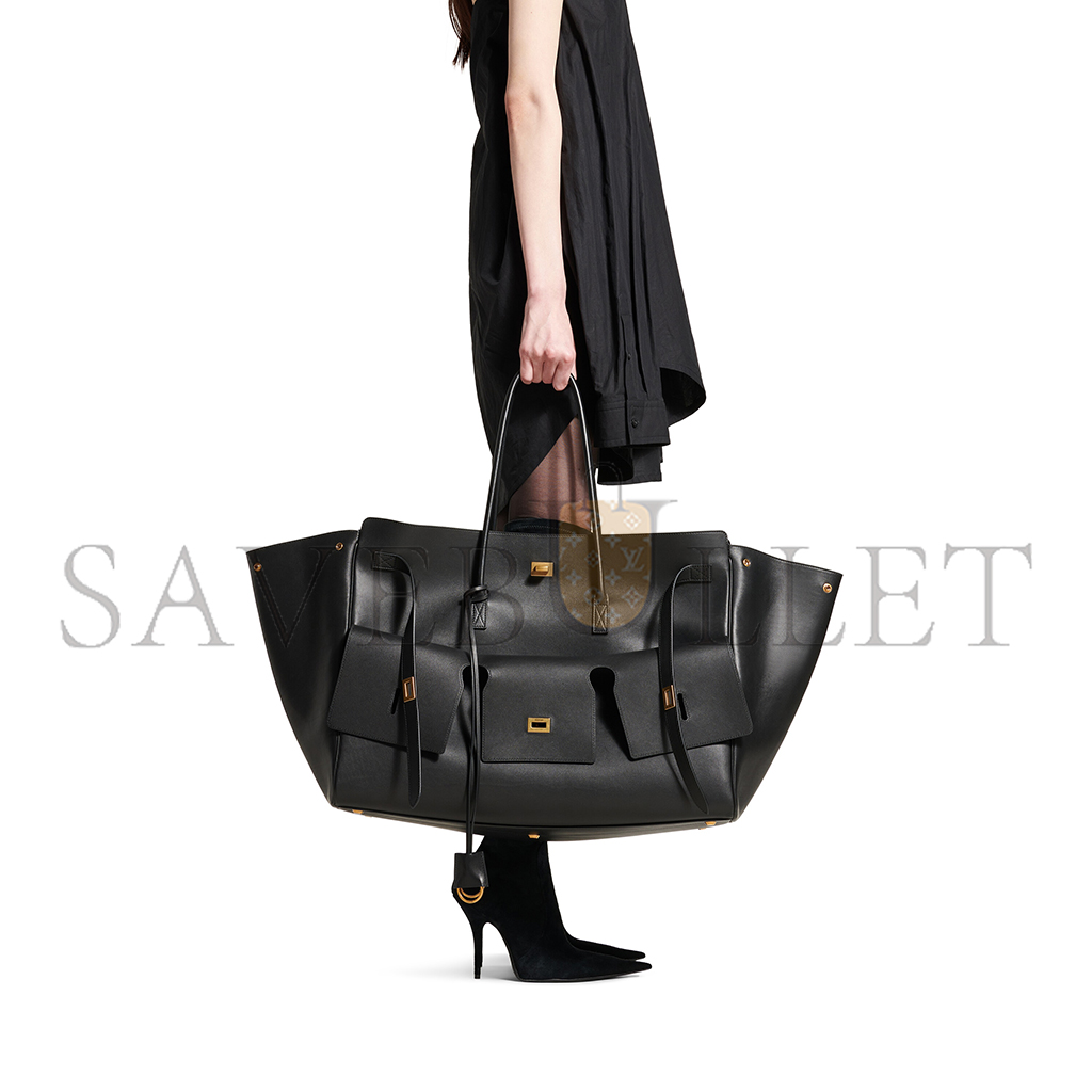 BALENCIAGA BEL AIR XL CARRY ALL BAG IN BLACK 8054802ABAV1000 (61.9*51.8*23.8cm)