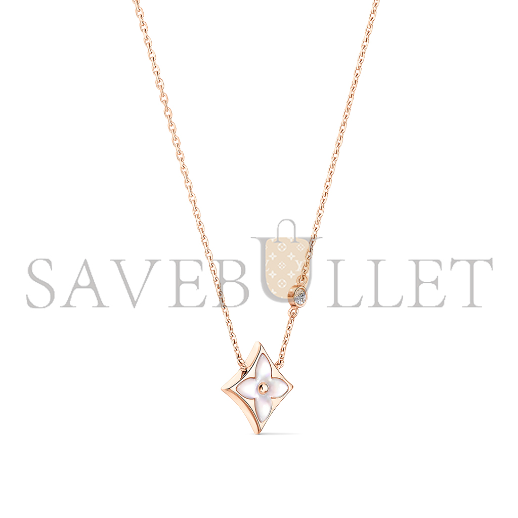 LOUIS VUITTON COLOUR BLOSSOM BB STAR PENDANT, PINK GOLD, WHITE MOTHER-OF-PEARL AND DIAMOND Q93892