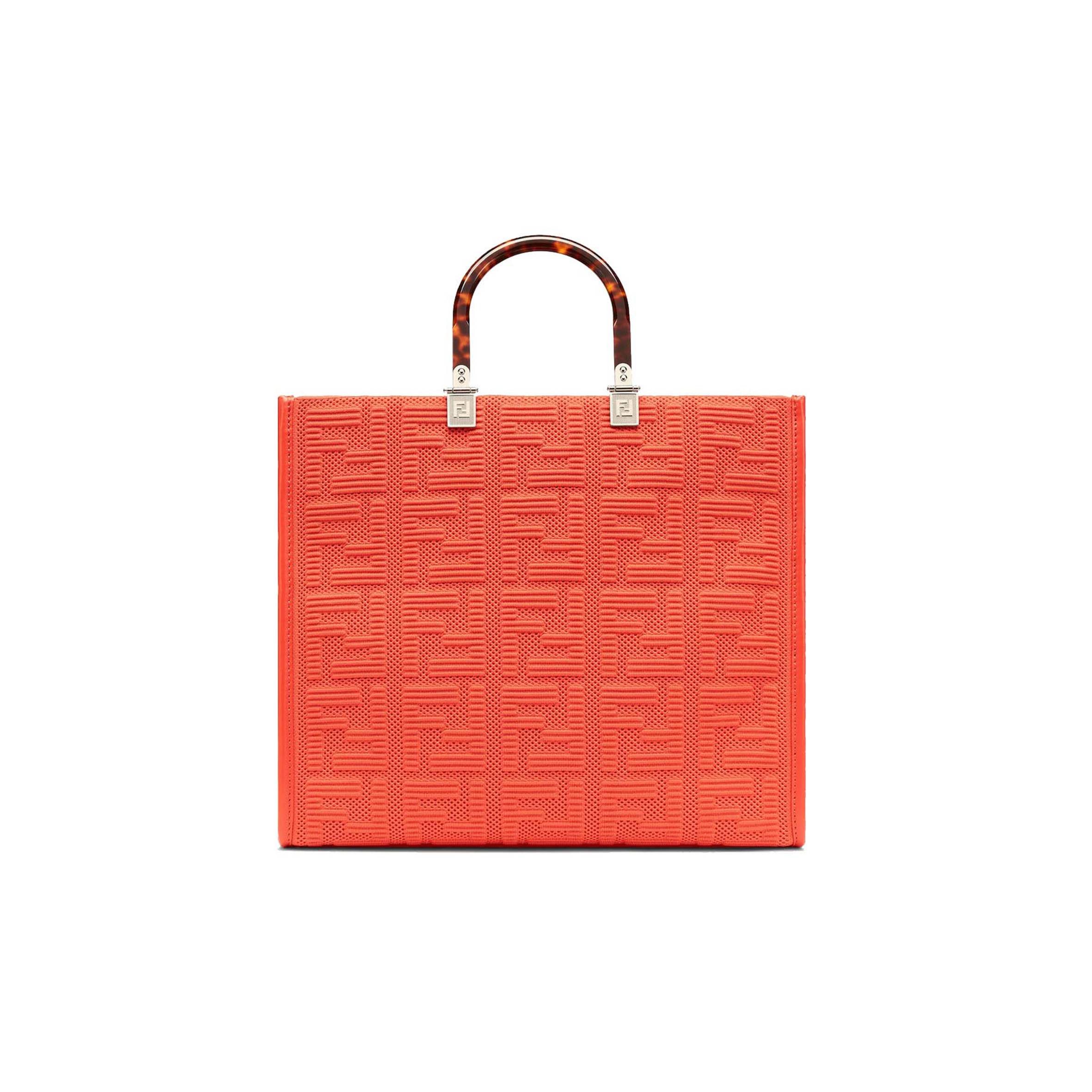 FENDI SUNSHINE MEDIUM - RED FF FABRIC SHOPPER 8BH386AHWCF0PG3 (35*31*17cm)