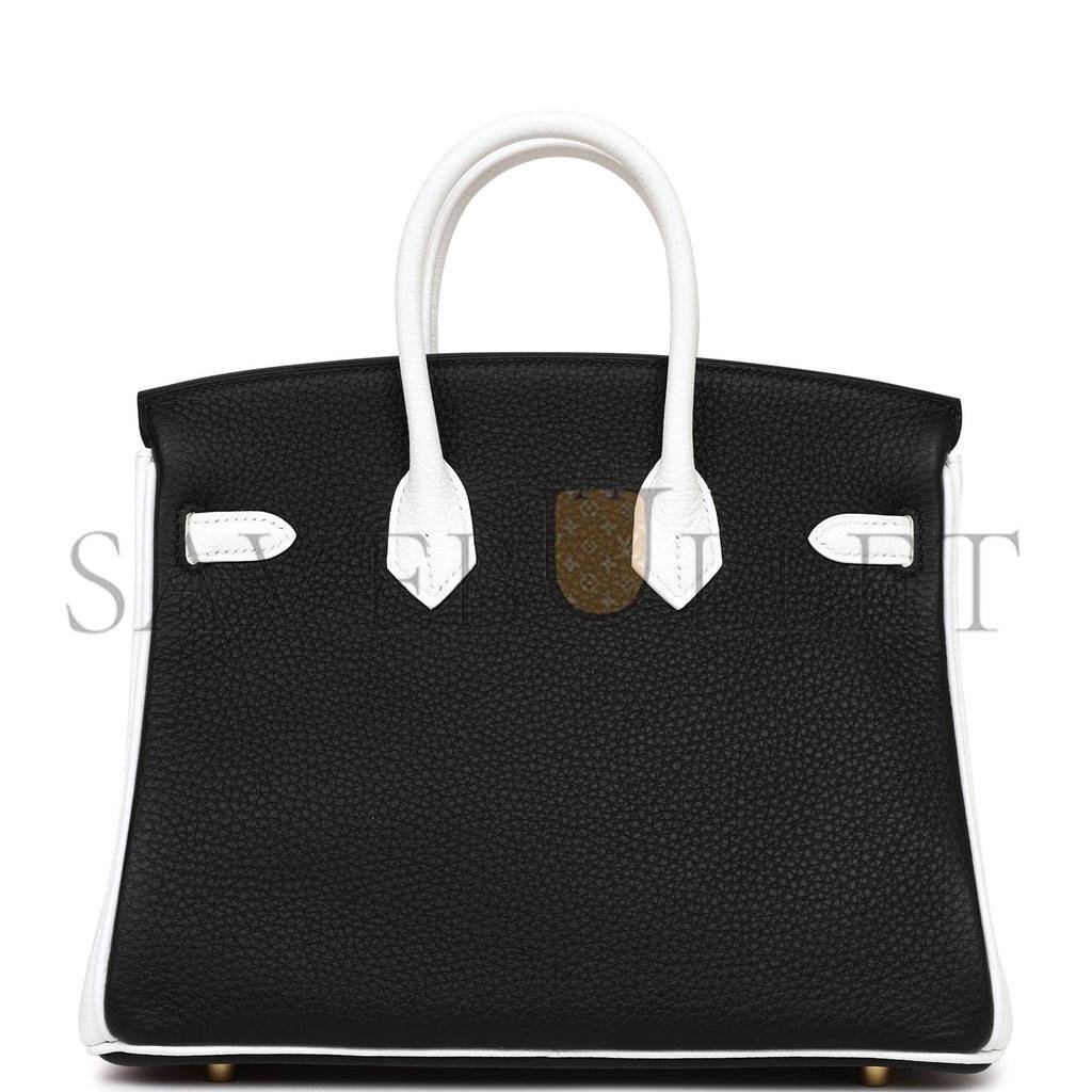 HERMES SPECIAL ORDER (HSS) BIRKIN 25 BLACK AND WHITE CLEMENCE GOLD HARDWARE (25cm) HERMES SPECIAL ORDER (HSS) BIRKIN 25 BLACK AND WHITE CLEMENCE GOLD HARDWARE (25cm)