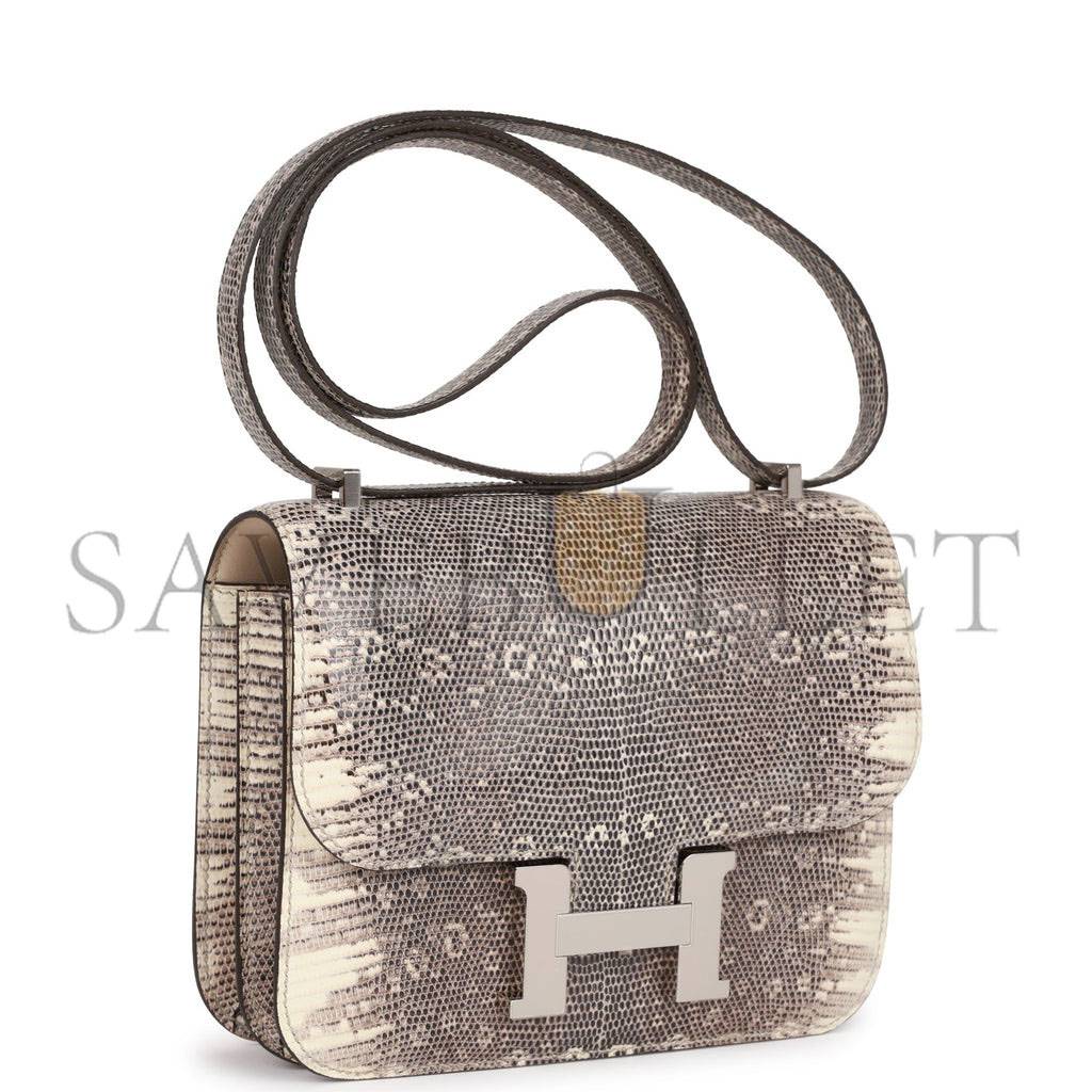 HERMES MINI CONSTANCE 18 OMBRE LIZARD VARANUS PALLADIUM HARDWARE (18*16*5cm)