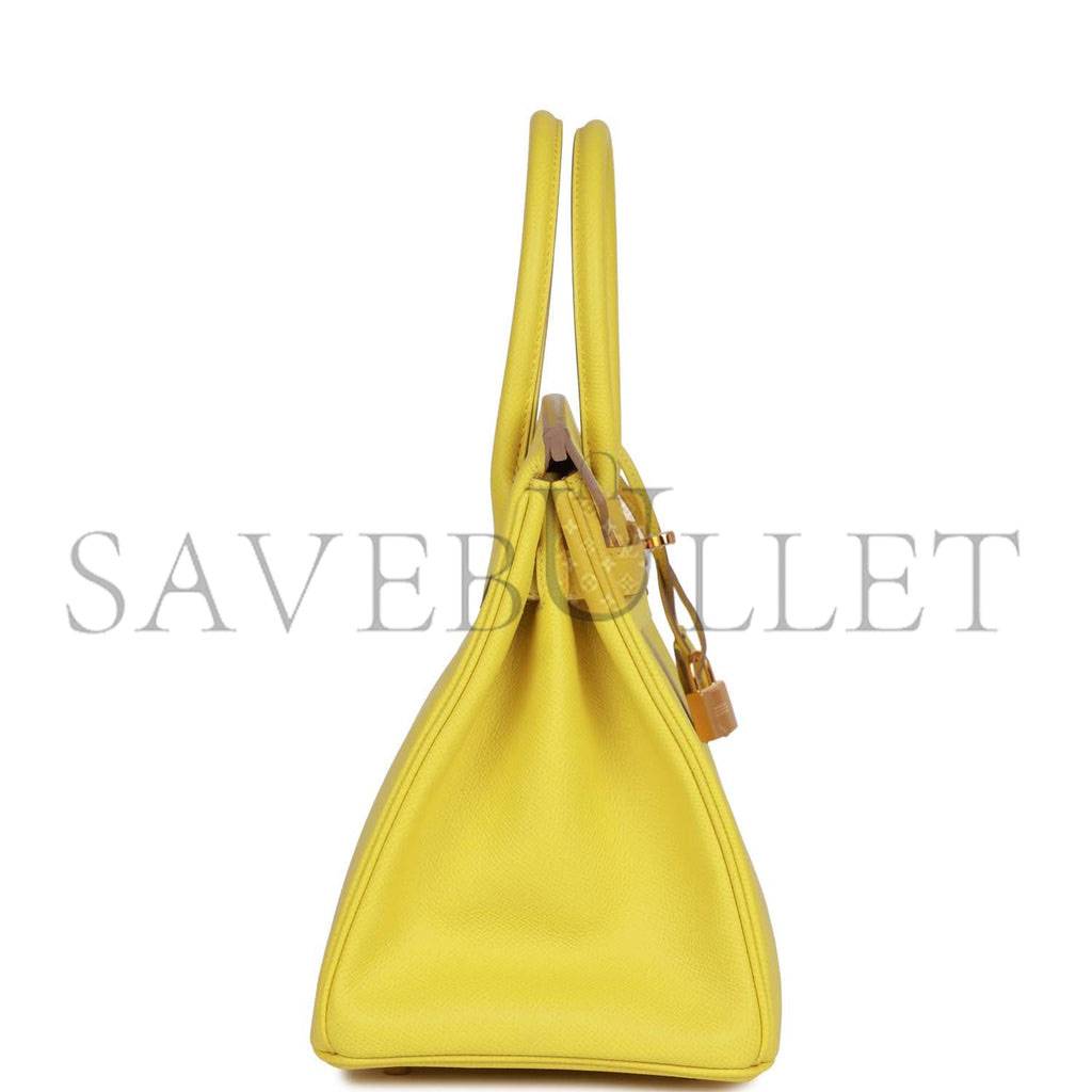 HERMES BIRKIN 30 LIME EPSOM GOLD HARDWARE (30cm) HERMES BIRKIN 30 LIME EPSOM GOLD HARDWARE (30cm)