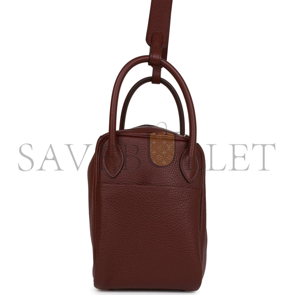 HERMES LINDY 30 BORDEAUX CLEMENCE PALLADIUM HARDWARE (30*19*16cm) HERMES LINDY 30 BORDEAUX CLEMENCE PALLADIUM HARDWARE (30*19*16cm)