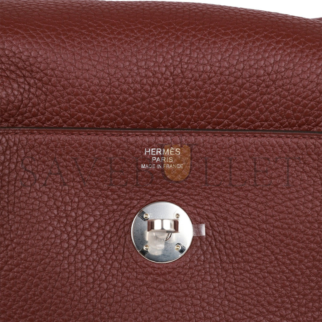 HERMES LINDY 30 BORDEAUX CLEMENCE PALLADIUM HARDWARE (30*19*16cm) HERMES LINDY 30 BORDEAUX CLEMENCE PALLADIUM HARDWARE (30*19*16cm)