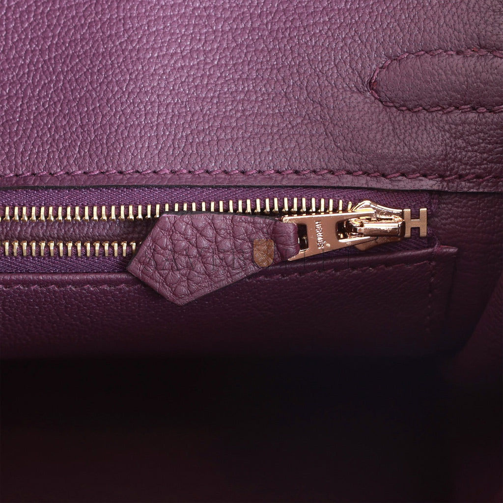 HERMES BIRKIN 25 CASSIS TOGO GOLD HARDWARE (25cm) HERMES BIRKIN 25 CASSIS TOGO GOLD HARDWARE (25cm)