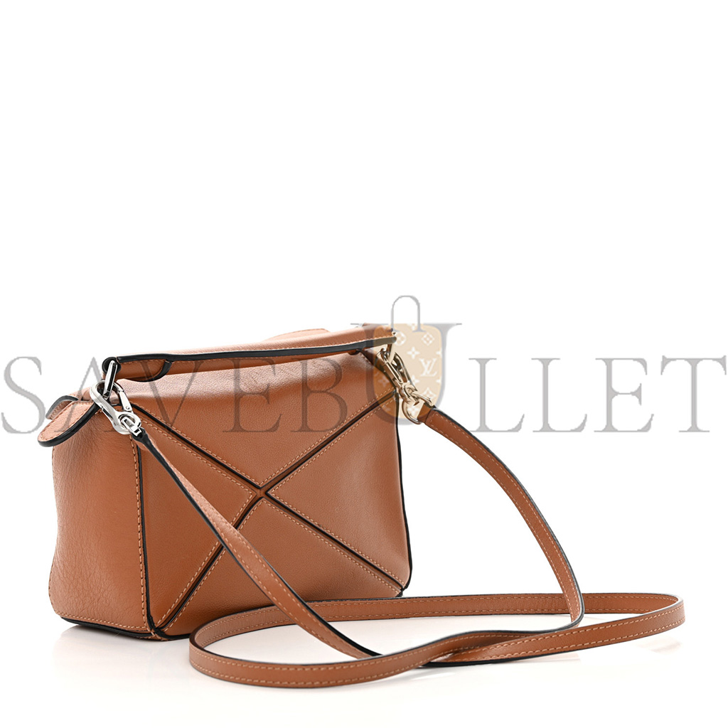 LOEWE CALFSKIN MINI PUZZLE BAG TAN (18*12.5*8cm)