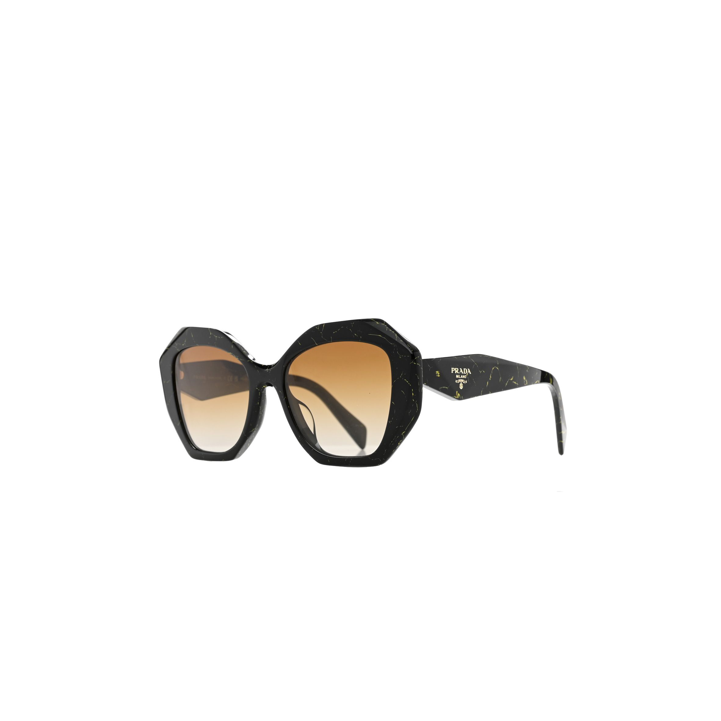PRADA ACETATE POLARIZED SYMBOLE SUNGLASSES SPR 16W-F BLACK MARBLE PRADA ACETATE POLARIZED SYMBOLE SUNGLASSES SPR 16W-F BLACK MARBLE