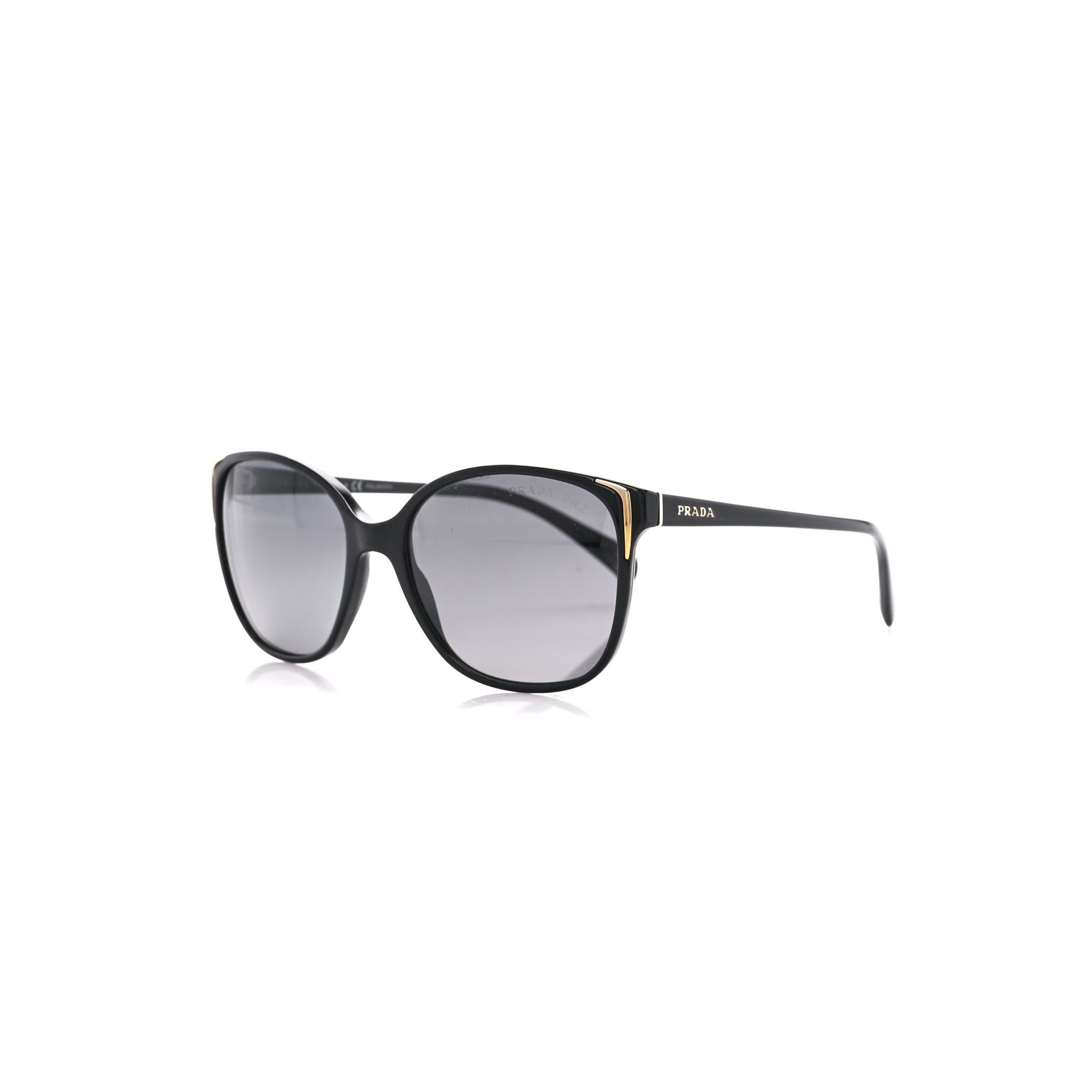 PRADA ACETATE SUNGLASSES SPR 01O BLACK PRADA ACETATE SUNGLASSES SPR 01O BLACK
