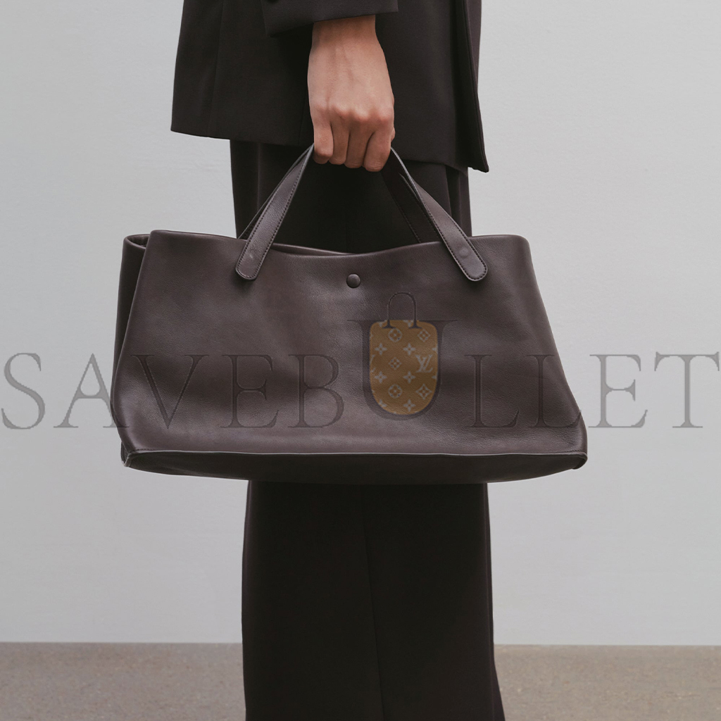 THE ROW IDAHO BAG IN LEATHER DARK BROWN W1593L72DBSHG (35*20*17cm)