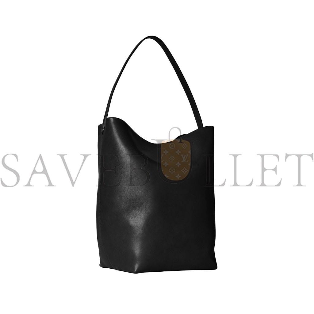 THE ROW LARGE NS PARK TOTE BAG IN LEATHER BLACK W1273L72BLPL (43*38*20cm)