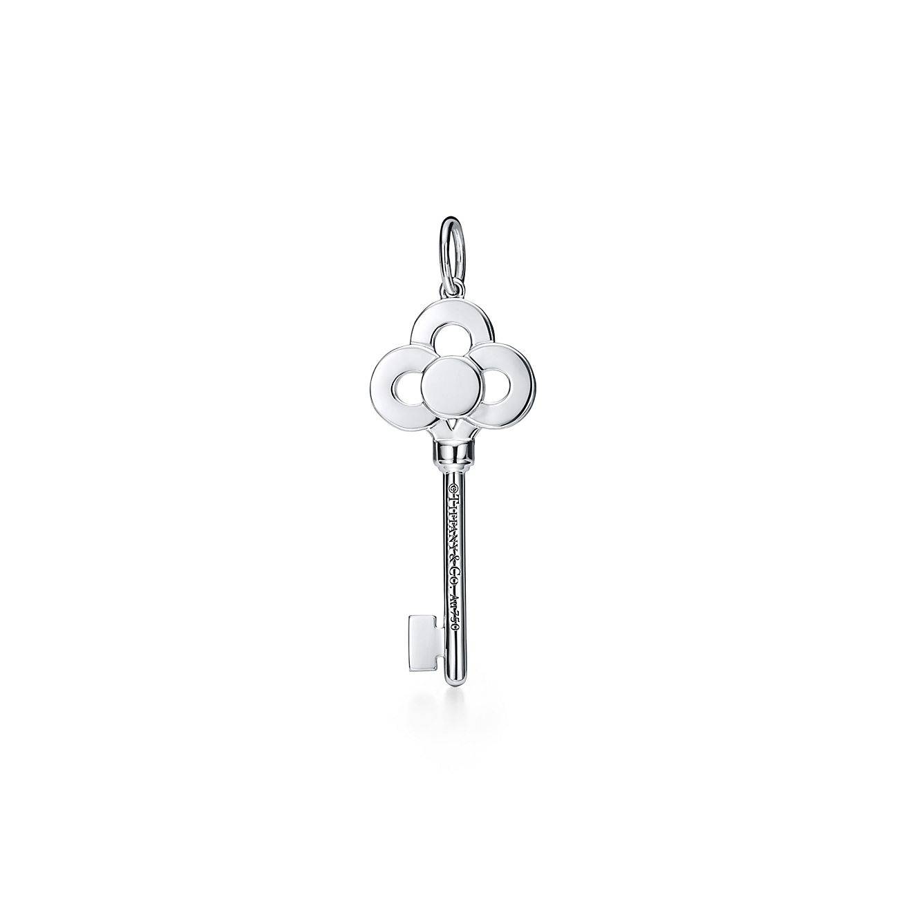 TIFFANY KEYS MINI CROWN KEY PENDANT IN 18K GOLD WITH DIAMONDS