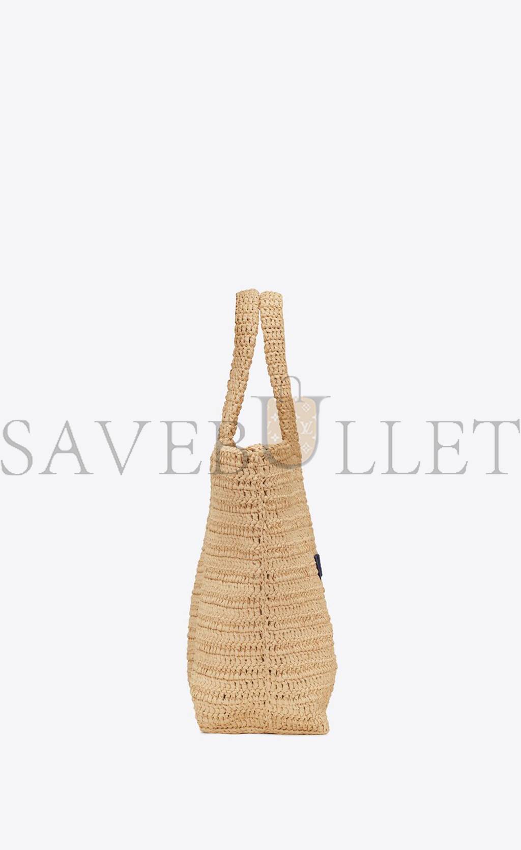 YSL RIVE GAUCHE SUPPLE TOTE BAG IN RAFFIA CROCHET 688864GAAA12086 (38*35*14.5cm)