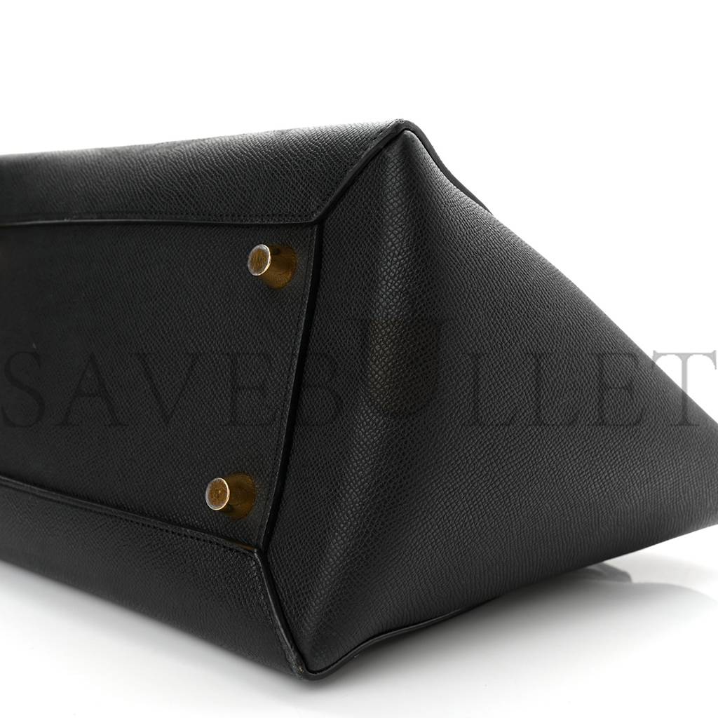 CELINE GRAINED CALFSKIN MINI BELT BAG BLACK (28*23*17cm)