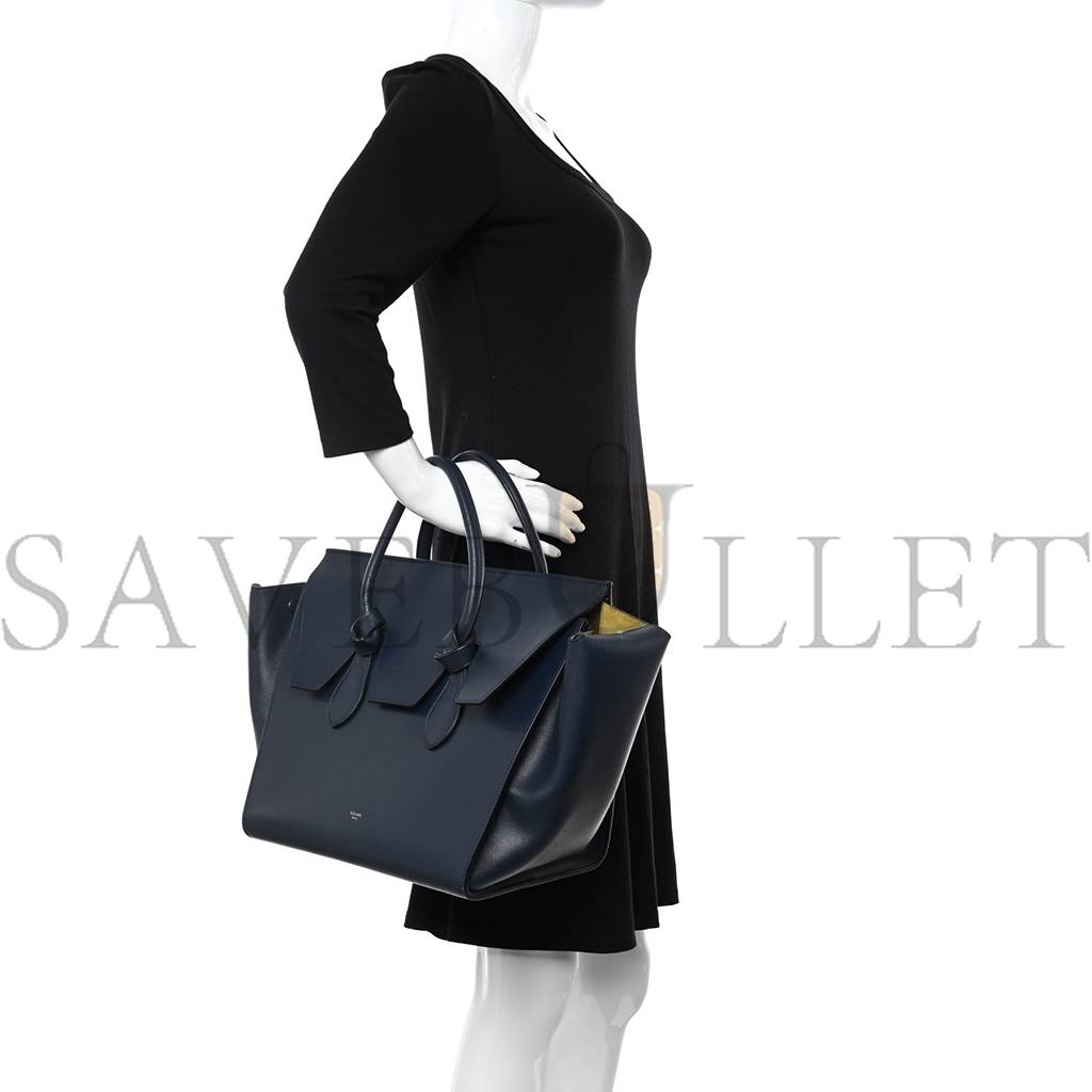 CELINE PALMELATO CALFSKIN MEDIUM TIE KNOT TOTE MIDNIGHT (28*28*20cm)