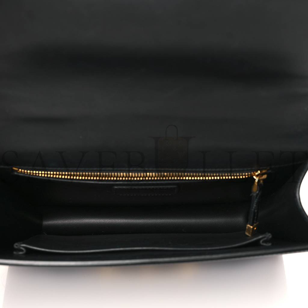 DIOR SMOOTH CALFSKIN 30 MONTAIGNE FLAP BAG BLACK (23*18*4.4cm)