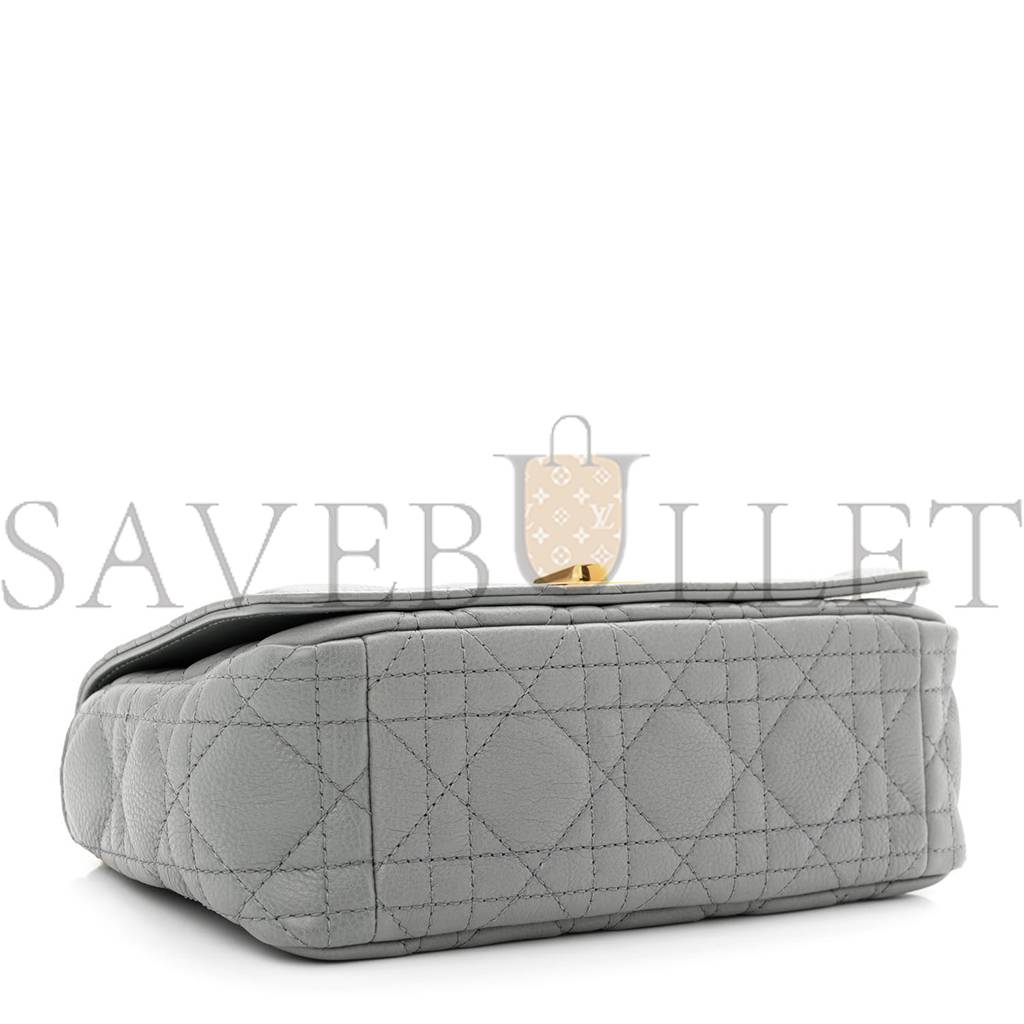 DIOR CALFSKIN CANNAGE SMALL CARO BAG GREY (20*12*7cm)